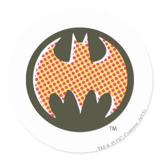 Batman Symbol | Red Halftone Logo Classic Round Sticker