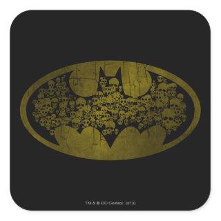 Batman Symbol | Skulls in Bat Logo Square Sticker
