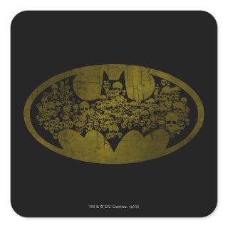 Batman Symbol | Skulls in Bat Logo Square Sticker