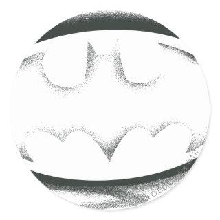 Batman Symbol | Spray Faded Logo Classic Round Sticker
