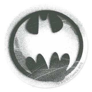 Batman Symbol | Spray Symbol Logo Classic Round Sticker