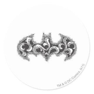 Batman Symbol | Urban Legends White Wave Logo Classic Round Sticker