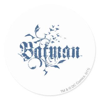 Batman | Urban Blue Logo Classic Round Sticker