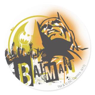 Batman Urban Legends - Batman Stencil Classic Round Sticker