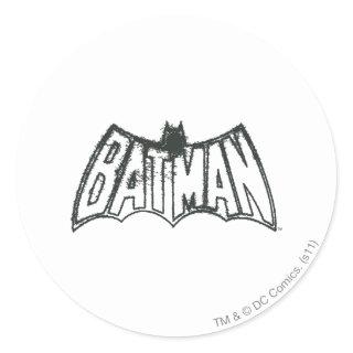 Batman | Vintage Symbol Logo Classic Round Sticker