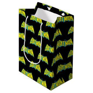 Batman | Vintage Yellow Blue Logo Medium Gift Bag