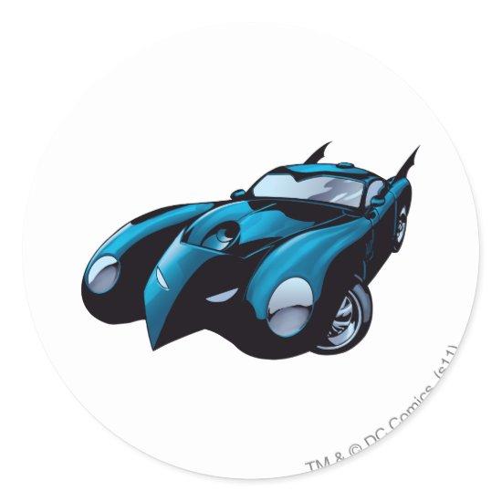 Batmobile Front Classic Round Sticker