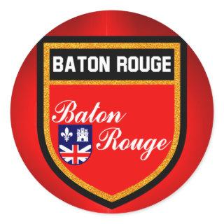 Baton Rouge Flag Classic Round Sticker