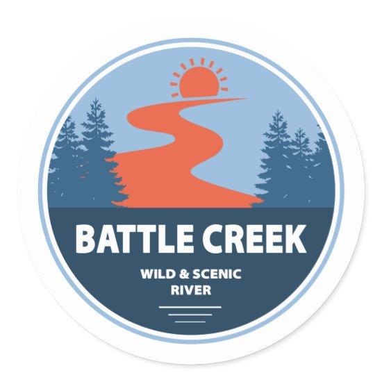 Battle Creek Wild And Scenic River Idaho Classic Round Sticker