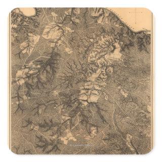 Battle of the Wilderness - Civil War Panoramic Square Sticker