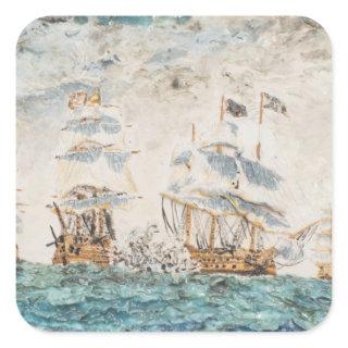 Battle of Trafalgar 1805 1998 Square Sticker