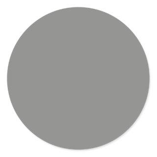 Battleship grey (solid color)  Classic Round Sticker