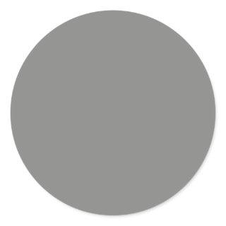 Battleship grey (solid color)  Classic Round Sticker