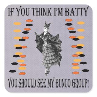 Batty Bunco Square Sticker