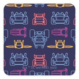 Batwheels™ Neon Outline Pattern Square Sticker