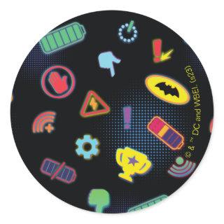 Batwheels™ Vehicle Icon Pattern Classic Round Sticker