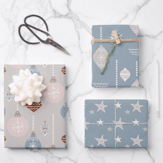 Bauble and Christmas Stars Neutral Palate  Sheets