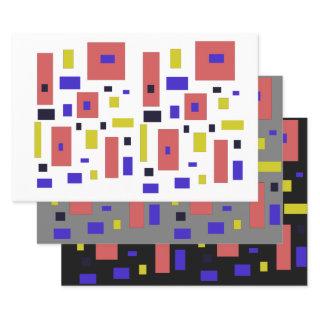 Bauhaus style rectangles primary colors artsy   sheets