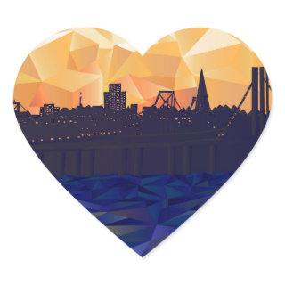 Bay Bridge Heart Sticker