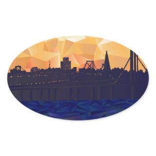 Bay Bridge Oval Sticker