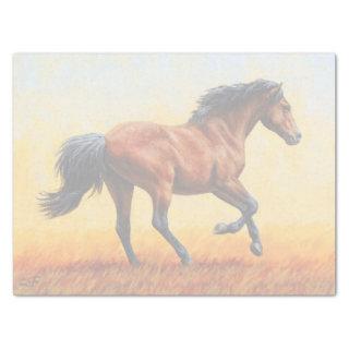 Bay Horse Galloping Tissue Paper