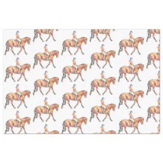 Bay Horse Trotting Dressage  Tissue Paper