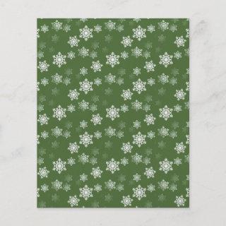Bayberry Green and White Snow Flake Flurries Flyer