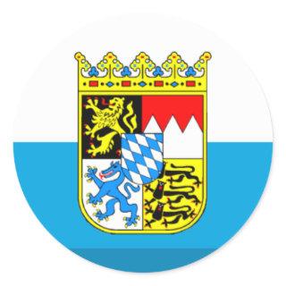 Bayern Flag Gem Classic Round Sticker