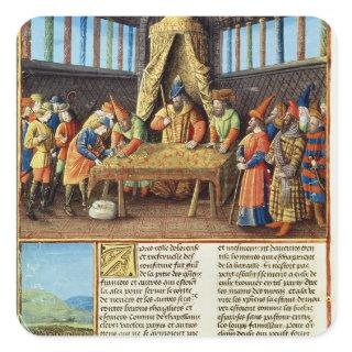 Bayezid I receiving the ransom Square Sticker