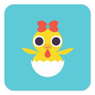 Bayla the Chick Square Sticker