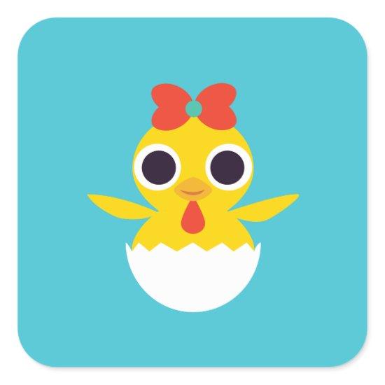 Bayla the Chick Square Sticker