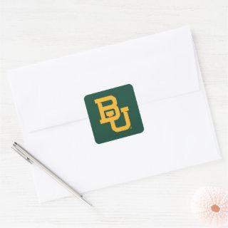 Baylor University BU Logo Square Sticker