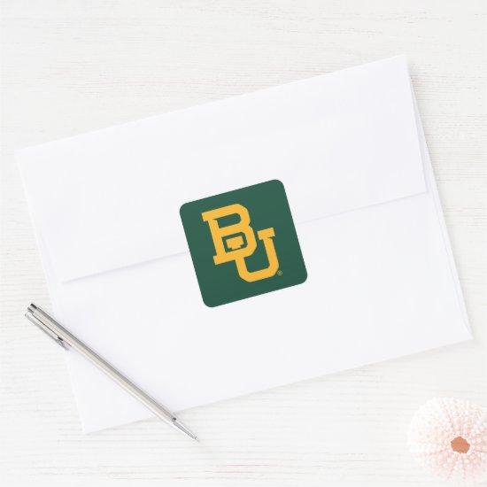 Baylor University BU Logo Square Sticker