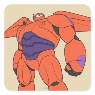 Baymax Orange Suit Square Sticker