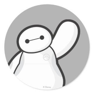 Baymax Waving Classic Round Sticker