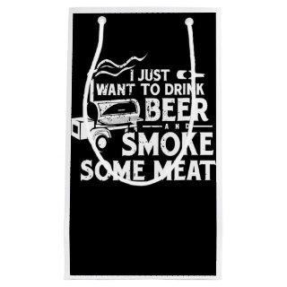 BBQ Smoking Pitmaster Gift Drink Beer Smoke Meat Small Gift Bag