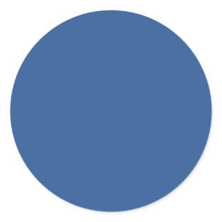 B'dazzled blue (solid color)  Classic Round Sticker