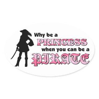 Be a Pirate Oval Sticker