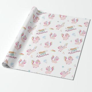 Be a unicorn rainbow color w/ stars & hearts
