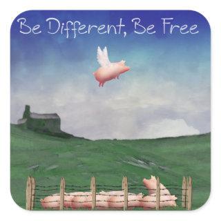 Be Different, Be Free Stickers