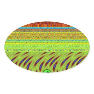 Be Happy Colorful Polka Dot Motif Gift Oval Sticker