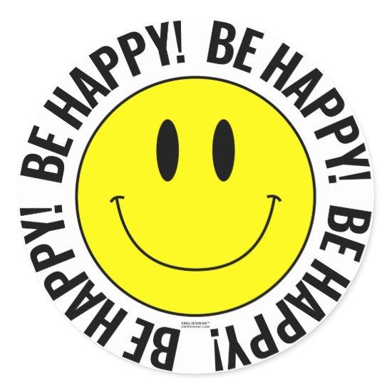 Be Happy! Smilie Sticker