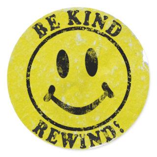 Be Kind Rewind Retro Video Rental Classic Round Sticker