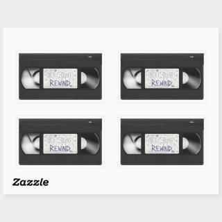 Be Kind Rewind VHS Video Tape Rectangular Sticker