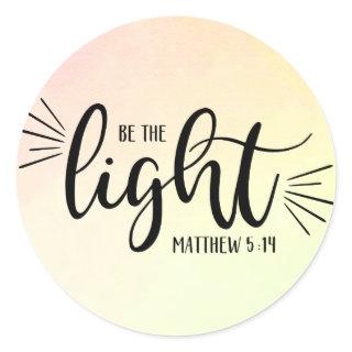 Be the Light Matthew 5:14 Classic Round Sticker