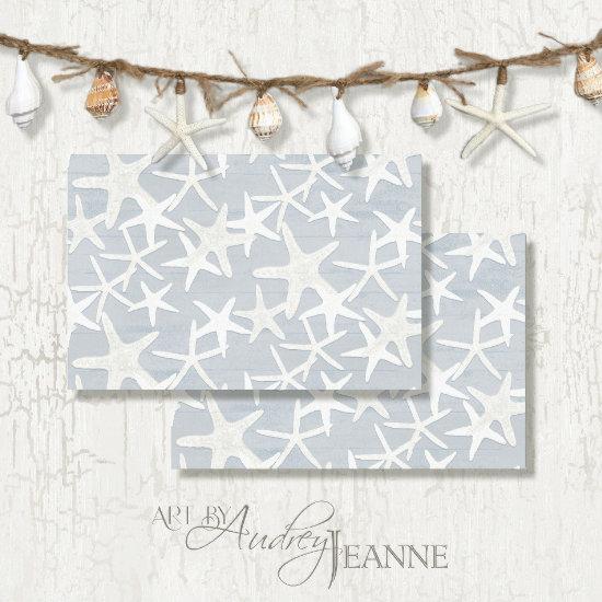 Beach Coastal Home Decor Starfish Blue Decoupage Tissue Paper