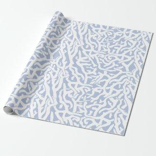 Beach Coral Reef Pattern in Gray Blue and White