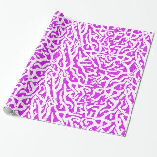 Beach Coral Reef Pattern in Purple and White