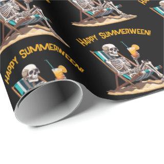 Beach Lounging Skeleton Halloween
