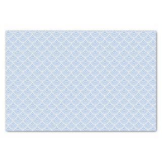 Beach Nautical Shell Pattern Light Blue and White Tissue Paper